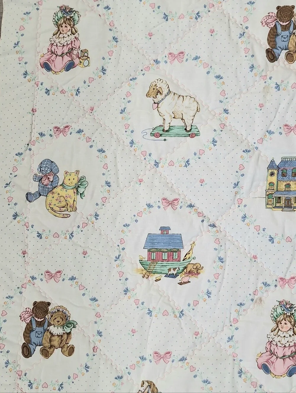 Glenna Jean Vintage Handmade Child's Quilt 71 X 41